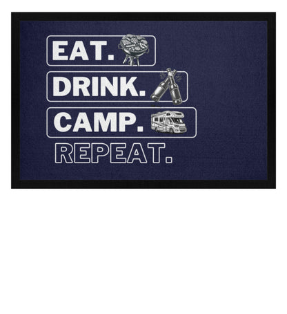 Eat Sleep Wohnmobil Repeat - Camping Fußmatte - LazyDonkeyDesign 