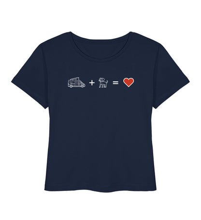 Camping + Hund - Damen Organic T-Shirt - Van - LazyDonkeyDesign 
