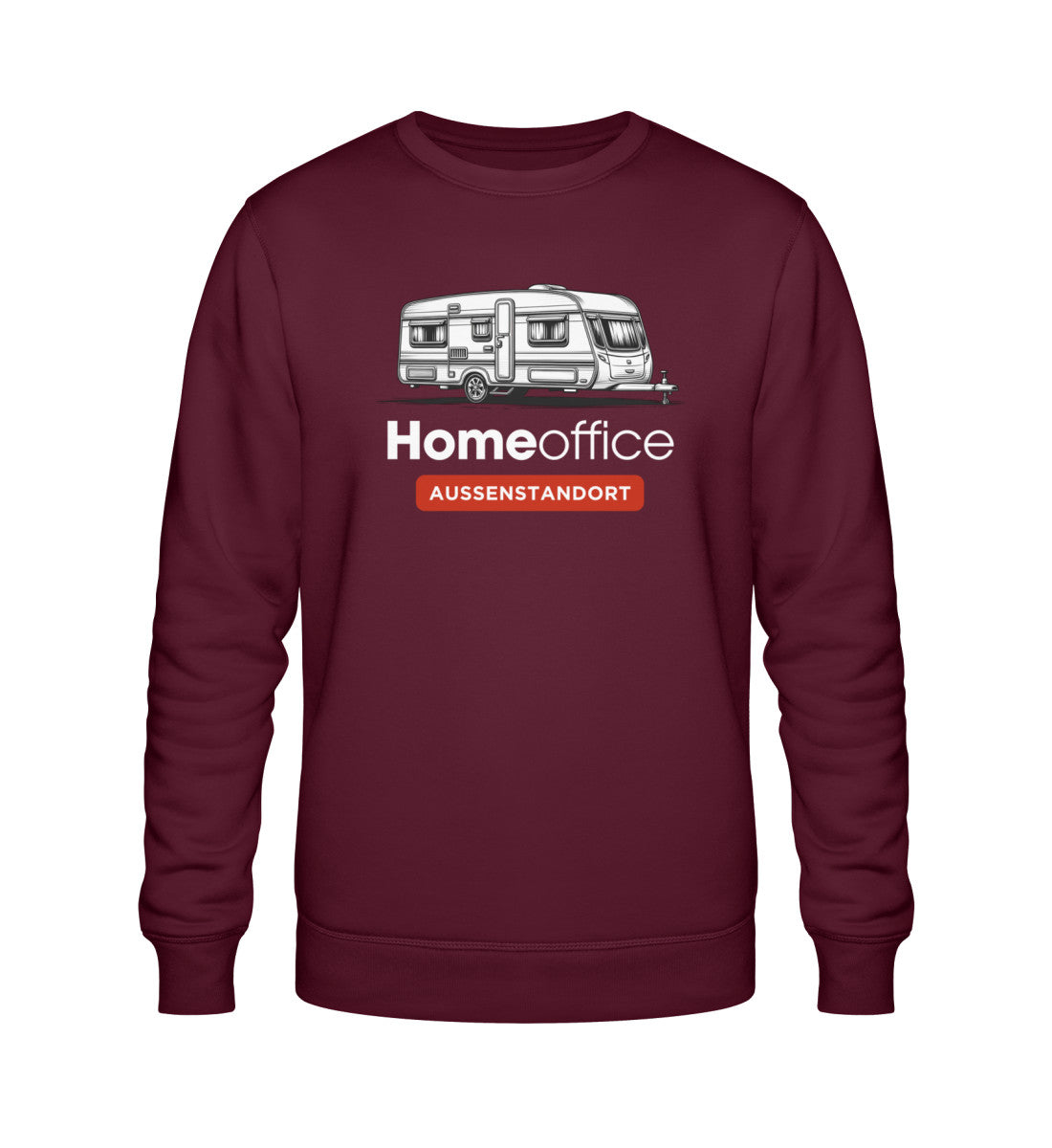 Wohnwagen Homeoffice - Herren Organic Sweatshirt - LazyDonkeyDesign 