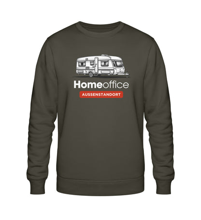 Wohnwagen Homeoffice - Herren Organic Sweatshirt - LazyDonkeyDesign 