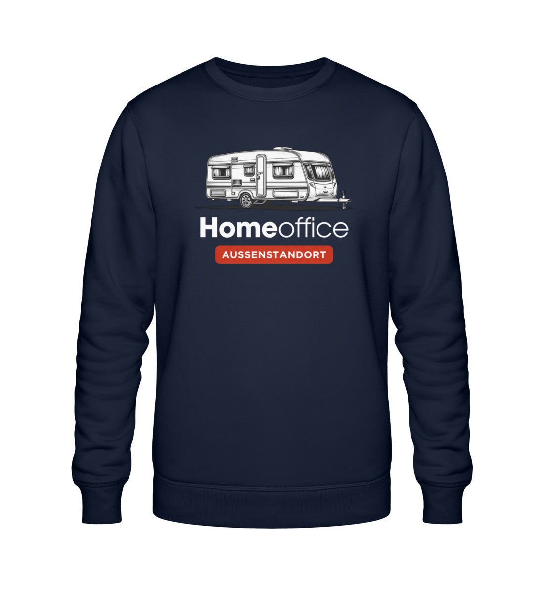 Wohnwagen Homeoffice - Herren Organic Sweatshirt - LazyDonkeyDesign 