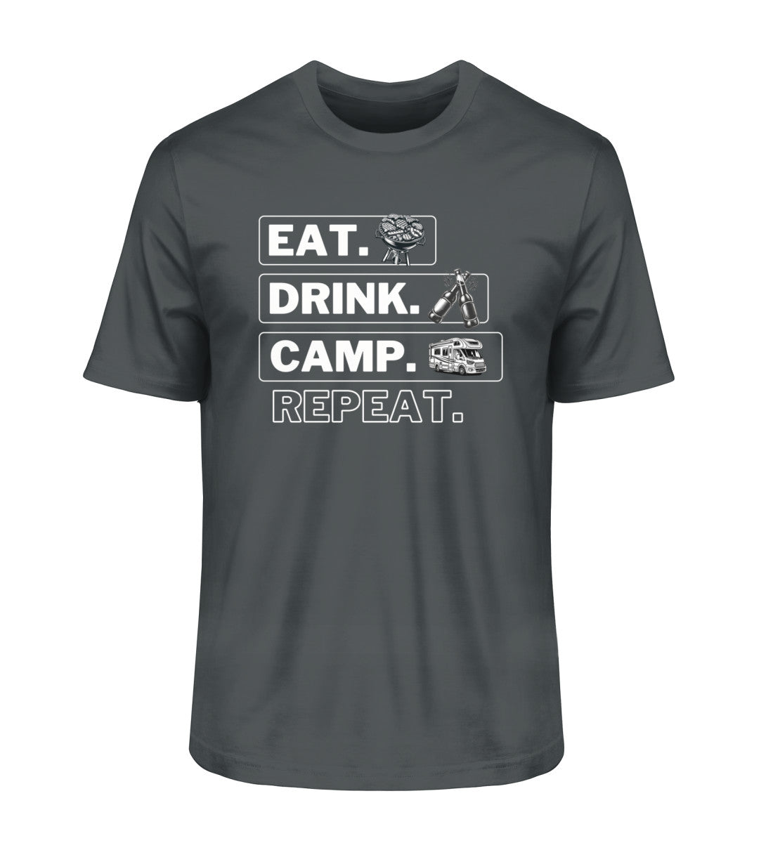 Camping Kreislauf - Herren Organic Shirt - Wohnmobil - LazyDonkeyDesign 