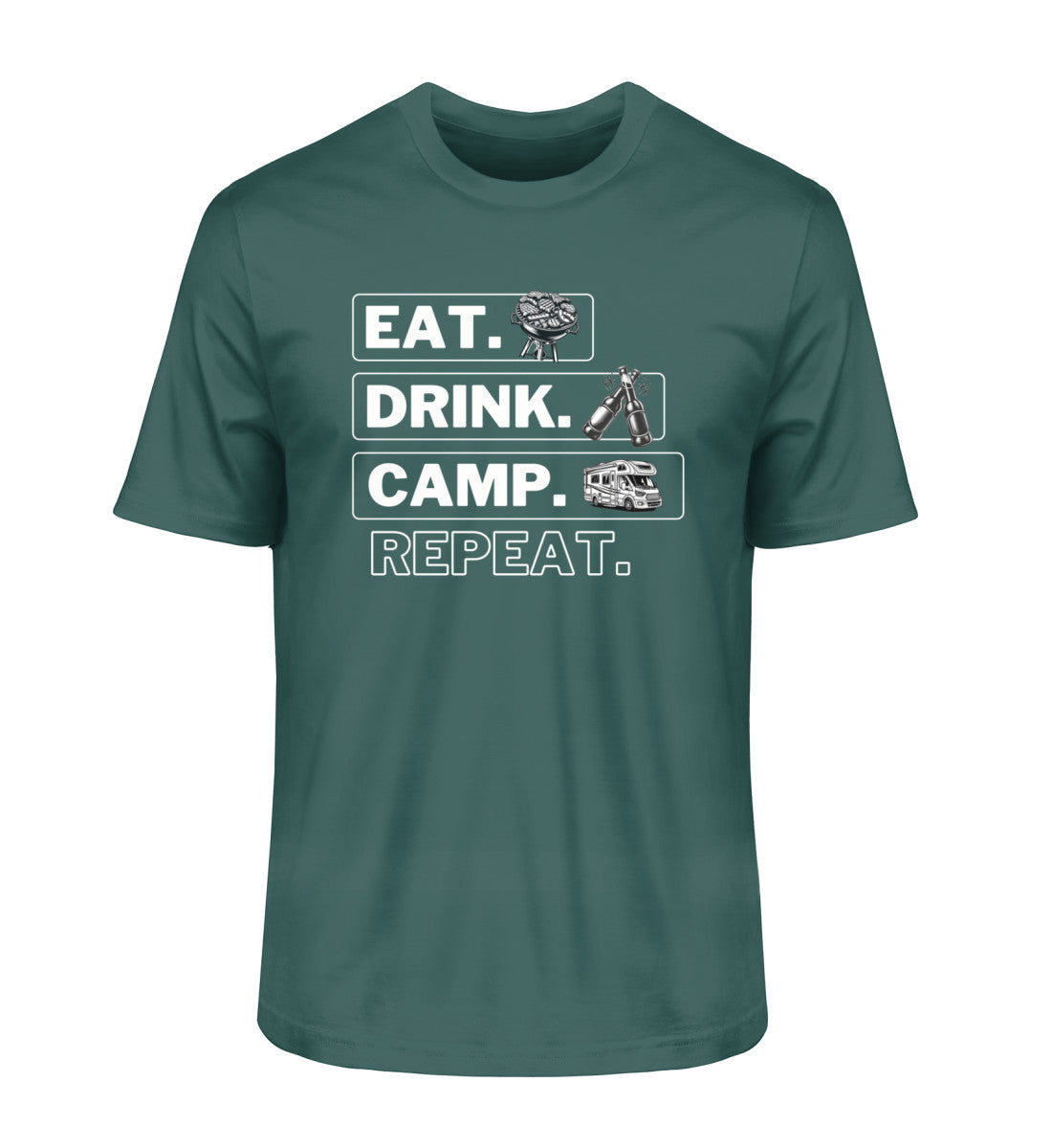 Camping Kreislauf - Herren Organic Shirt - Wohnmobil - LazyDonkeyDesign 