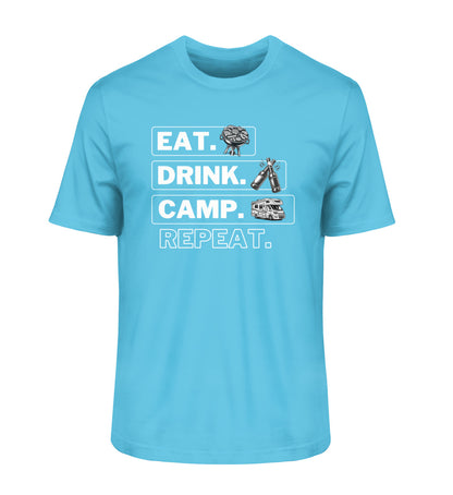 Camping Kreislauf - Herren Organic Shirt - Wohnmobil - LazyDonkeyDesign 