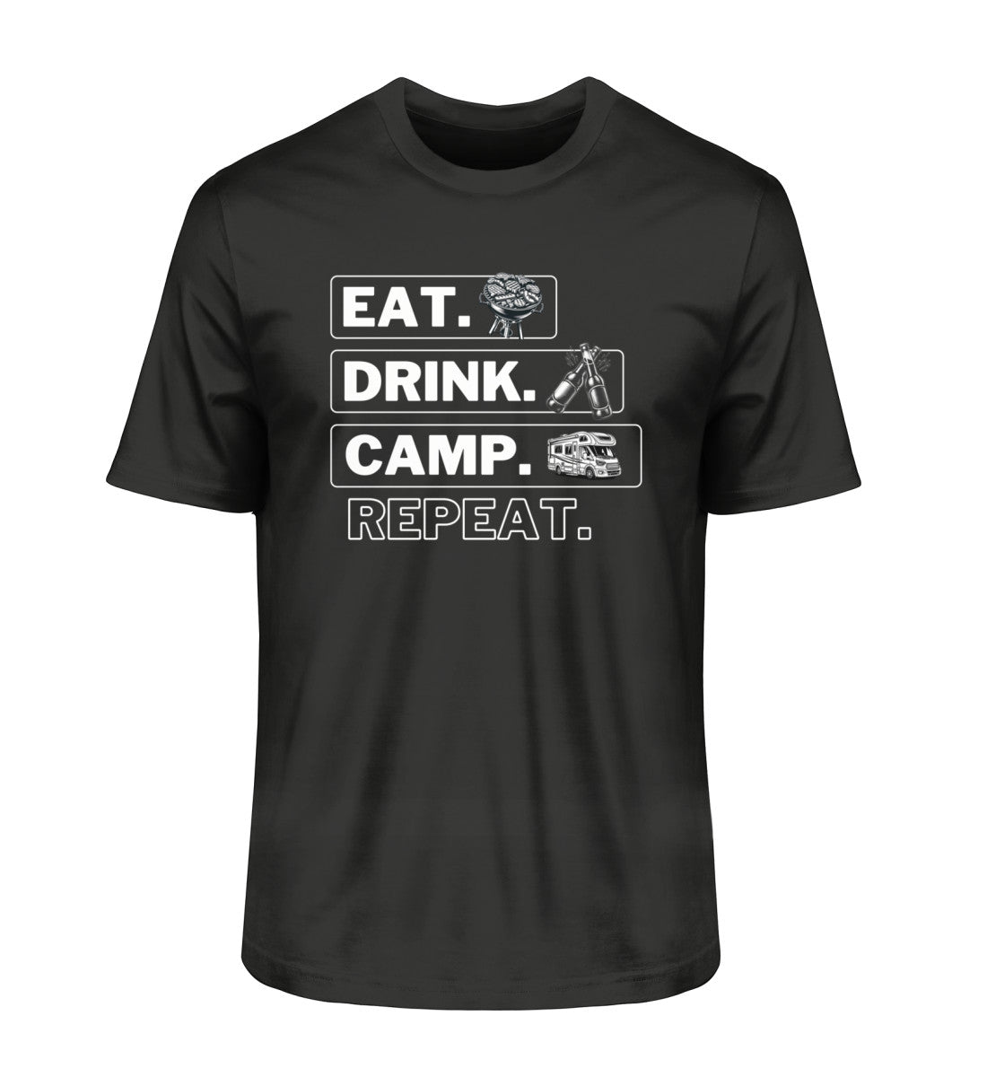 Camping Kreislauf - Herren Organic Shirt - Wohnmobil - LazyDonkeyDesign 