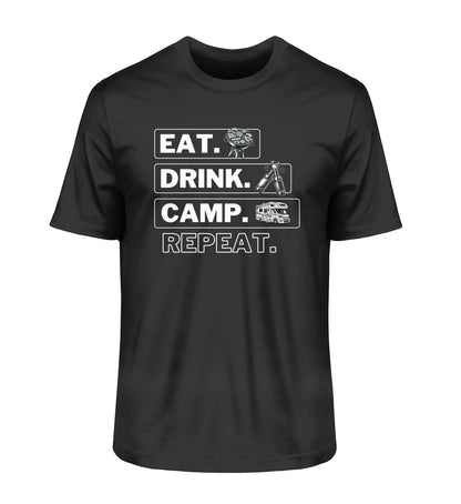 Camping Kreislauf - Herren Organic Shirt - Wohnmobil - LazyDonkeyDesign 