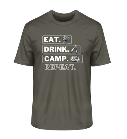 Camping Kreislauf - Herren Organic Shirt - Wohnmobil - LazyDonkeyDesign 