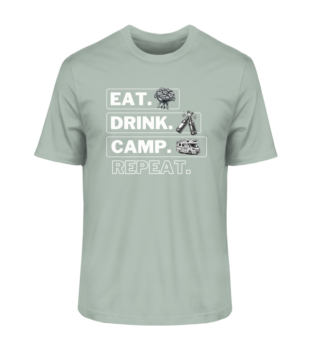 Camping Kreislauf - Herren Organic Shirt - Wohnmobil - LazyDonkeyDesign 