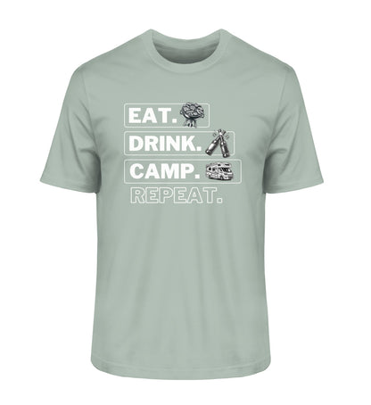 Camping Kreislauf - Herren Organic Shirt - Wohnmobil - LazyDonkeyDesign 
