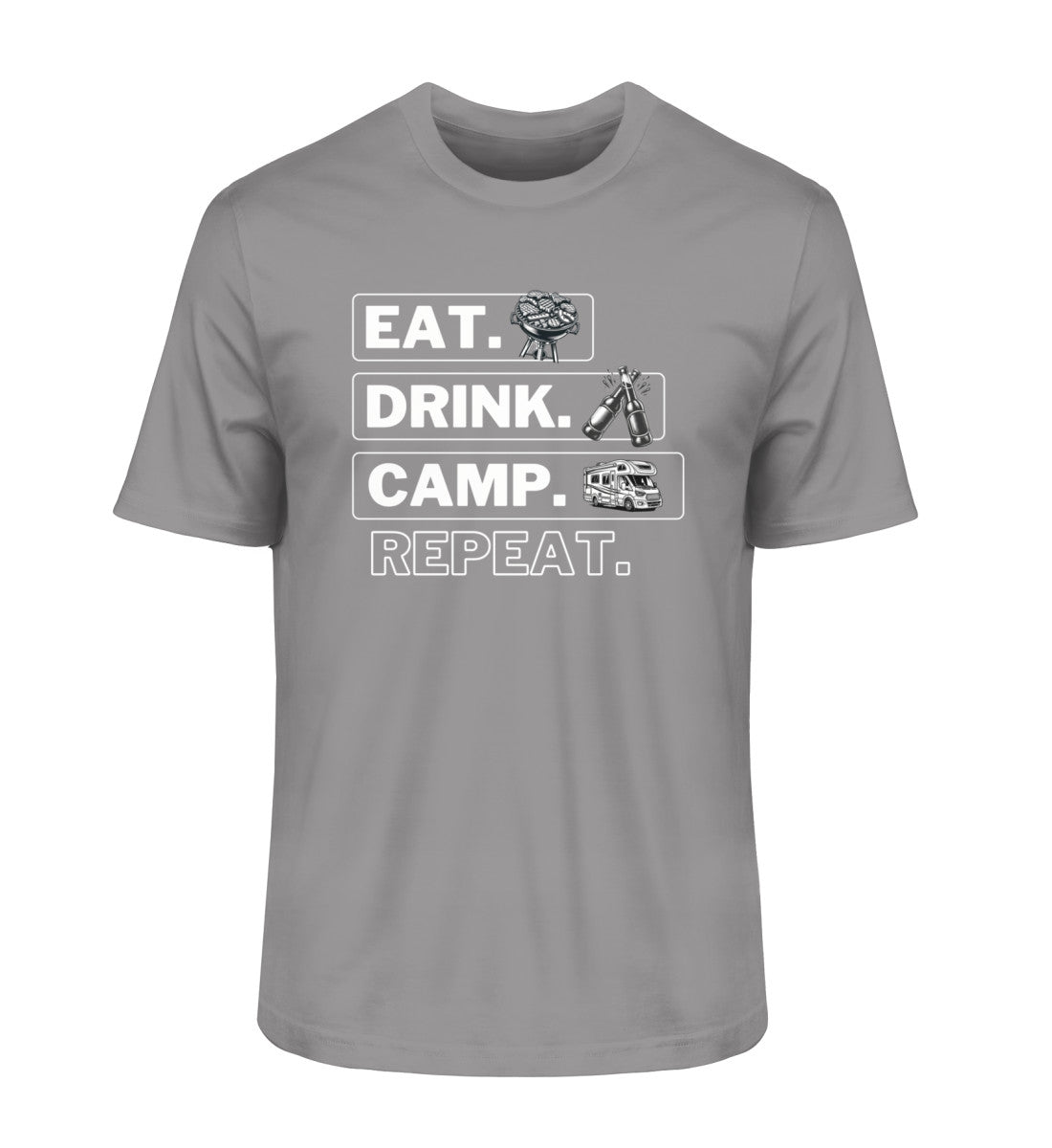 Camping Kreislauf - Herren Organic Shirt - Wohnmobil - LazyDonkeyDesign 