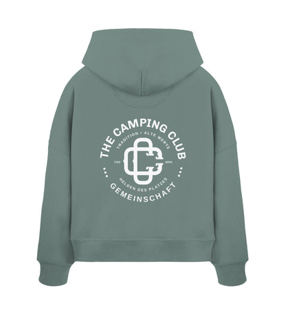 Camping Club - Damen Organic Boxcut Hoodie - LazyDonkeyDesign 