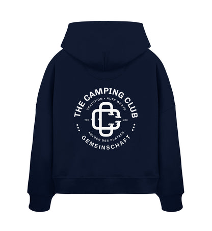 Camping Club - Damen Organic Boxcut Hoodie - LazyDonkeyDesign 