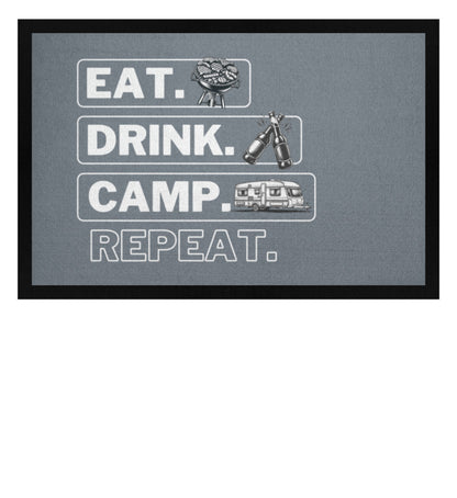 Eat Sleep Wohnwagen Repeat - Camping Fußmatte - LazyDonkeyDesign 