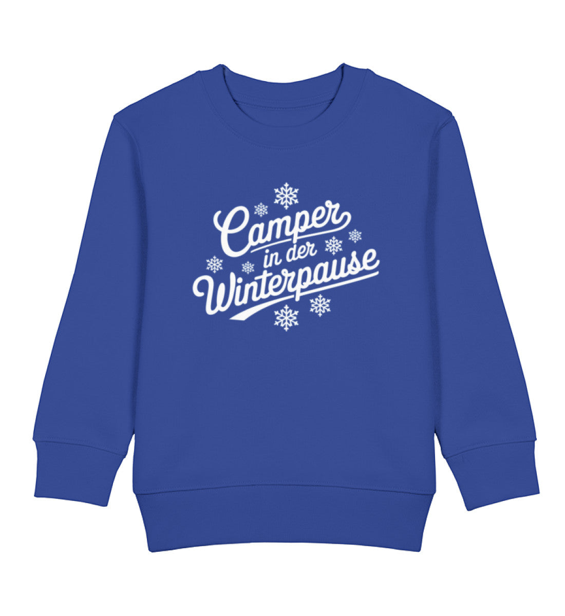 Camper im Winter - Kinder Organic Sweatshirt - LazyDonkeyDesign 