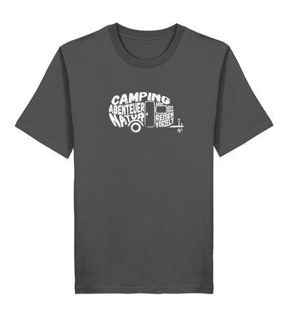 Camping Typografie - Wohnwagen - Herren Organic T-Shirt - LazyDonkeyDesign 