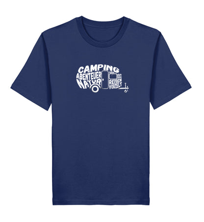 Camping Typografie - Wohnwagen - Herren Organic T-Shirt - LazyDonkeyDesign 