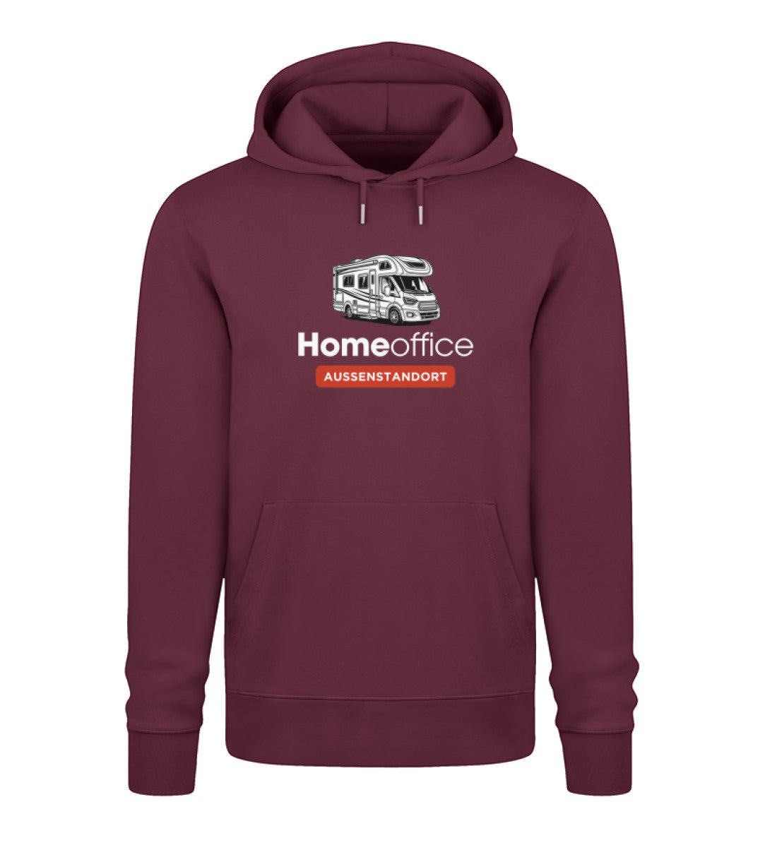 Wohnmobil Homeoffice - Herren Organic Hoodie - LazyDonkeyDesign 