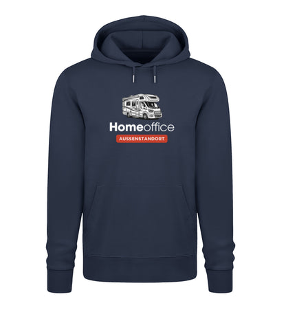 Wohnmobil Homeoffice - Herren Organic Hoodie - LazyDonkeyDesign 
