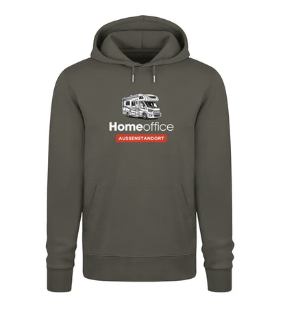 Wohnmobil Homeoffice - Herren Organic Hoodie - LazyDonkeyDesign 