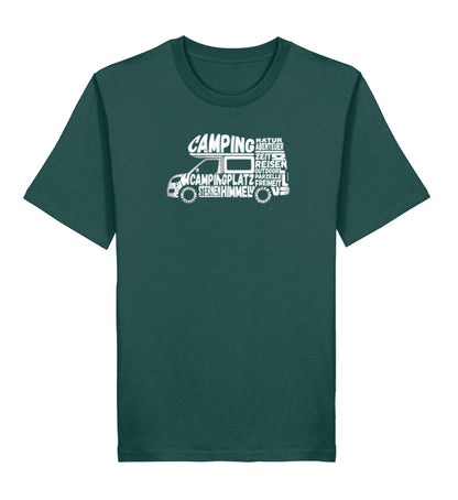 Camping Typografie - Herren Organic T-Shirt - LazyDonkeyDesign 