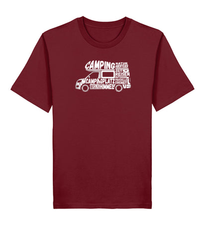 Camping Typografie - Herren Organic T-Shirt - LazyDonkeyDesign 
