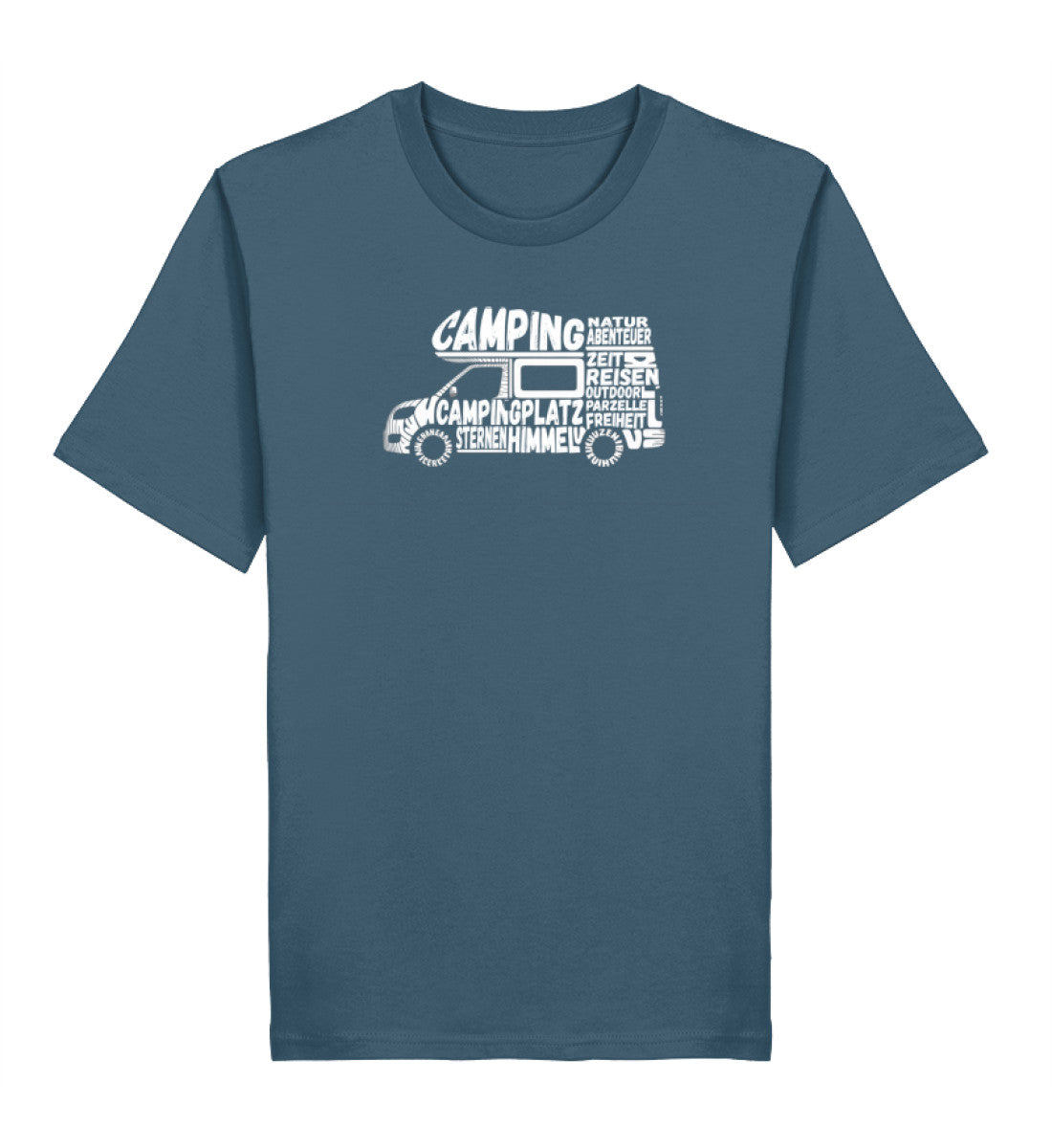 Camping Typografie - Herren Organic T-Shirt - LazyDonkeyDesign 