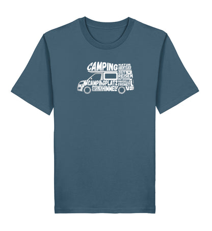 Camping Typografie - Herren Organic T-Shirt - LazyDonkeyDesign 