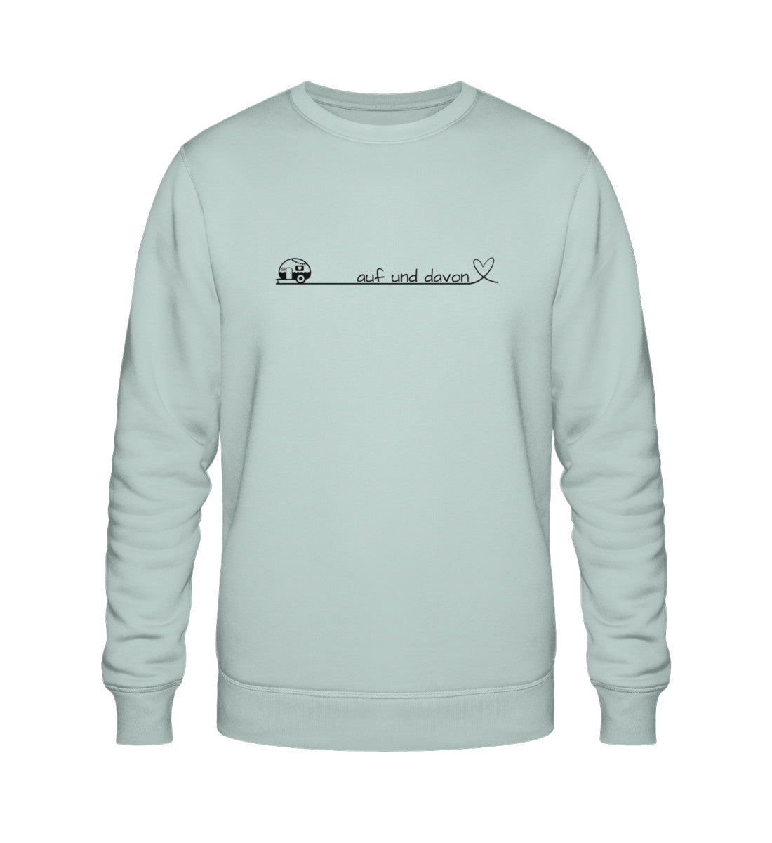 Auf und Davon - Damen Organic Sweatshirt - Wohnwagen - LazyDonkeyDesign 
