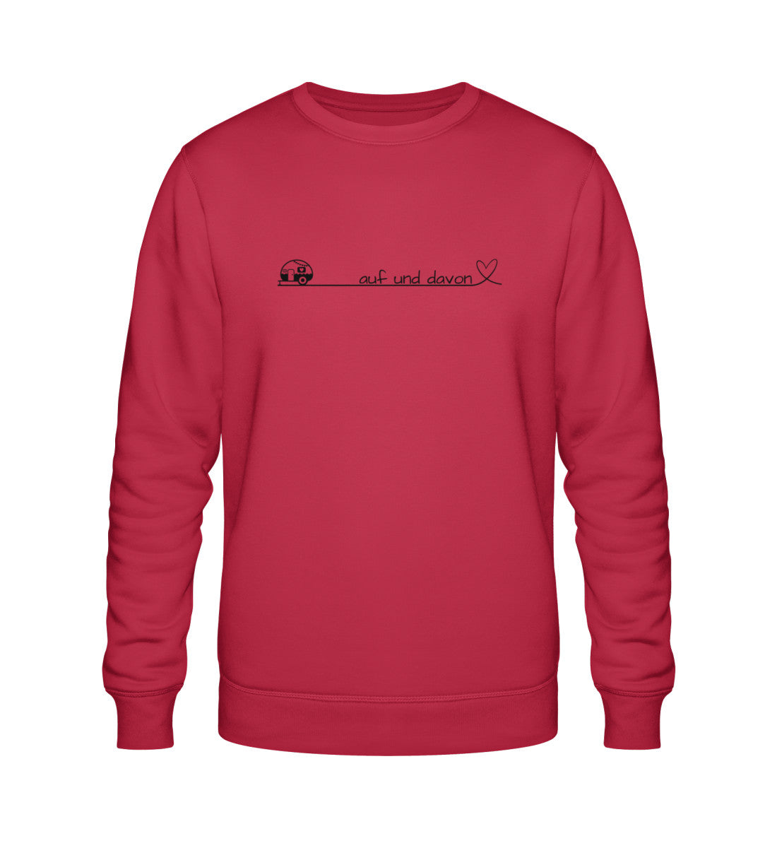 Auf und Davon - Damen Organic Sweatshirt - Wohnwagen - LazyDonkeyDesign 