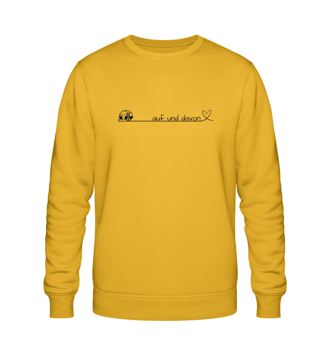 Auf und Davon - Damen Organic Sweatshirt - Wohnwagen - LazyDonkeyDesign 