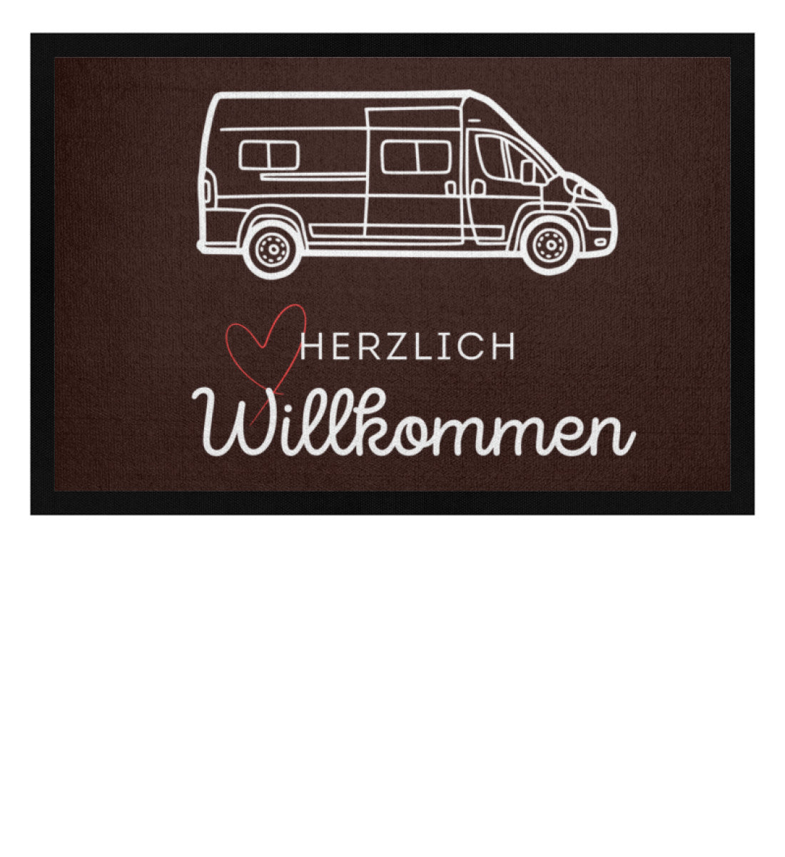 Herzlich Willkommen Van - Camping Fußmatte - LazyDonkeyDesign 