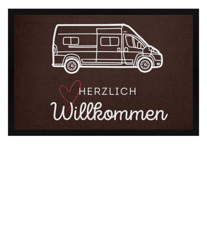 Herzlich Willkommen Van - Camping Fußmatte - LazyDonkeyDesign 