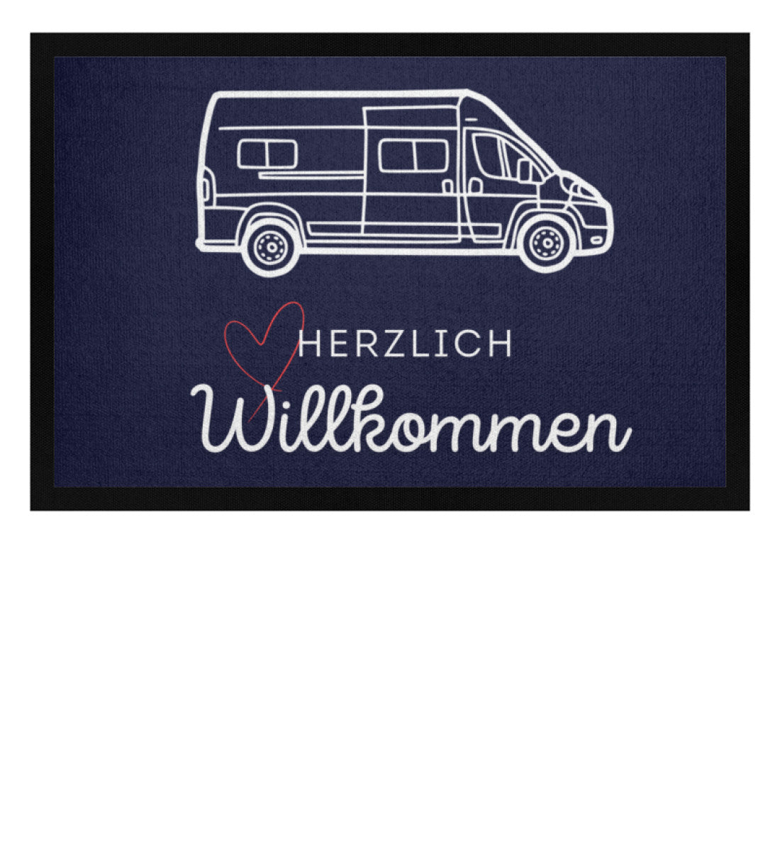 Herzlich Willkommen Van - Camping Fußmatte - LazyDonkeyDesign 