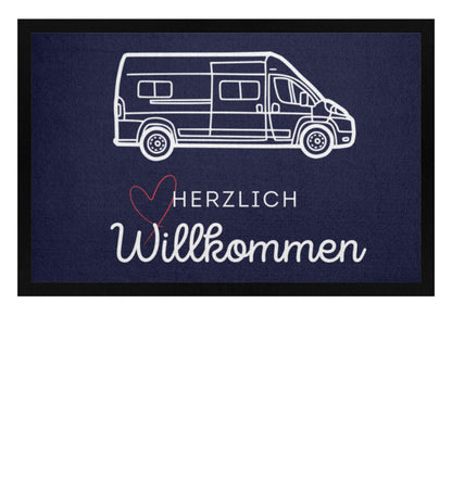 Herzlich Willkommen Van - Camping Fußmatte - LazyDonkeyDesign 