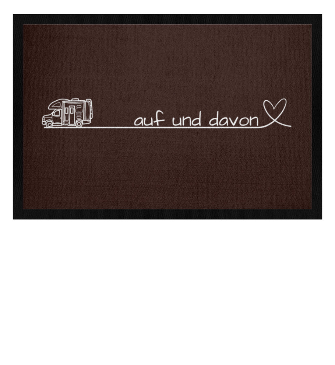 Auf und Davon - Wohnmobil - Camping Fußmatte - LazyDonkeyDesign 