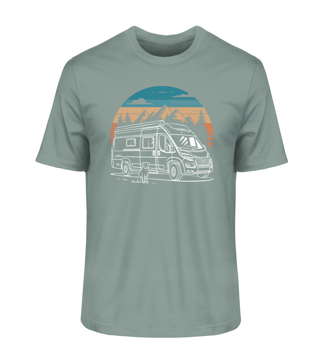 Vanlife mit Hund - Herren Organic Shirt - LazyDonkeyDesign 