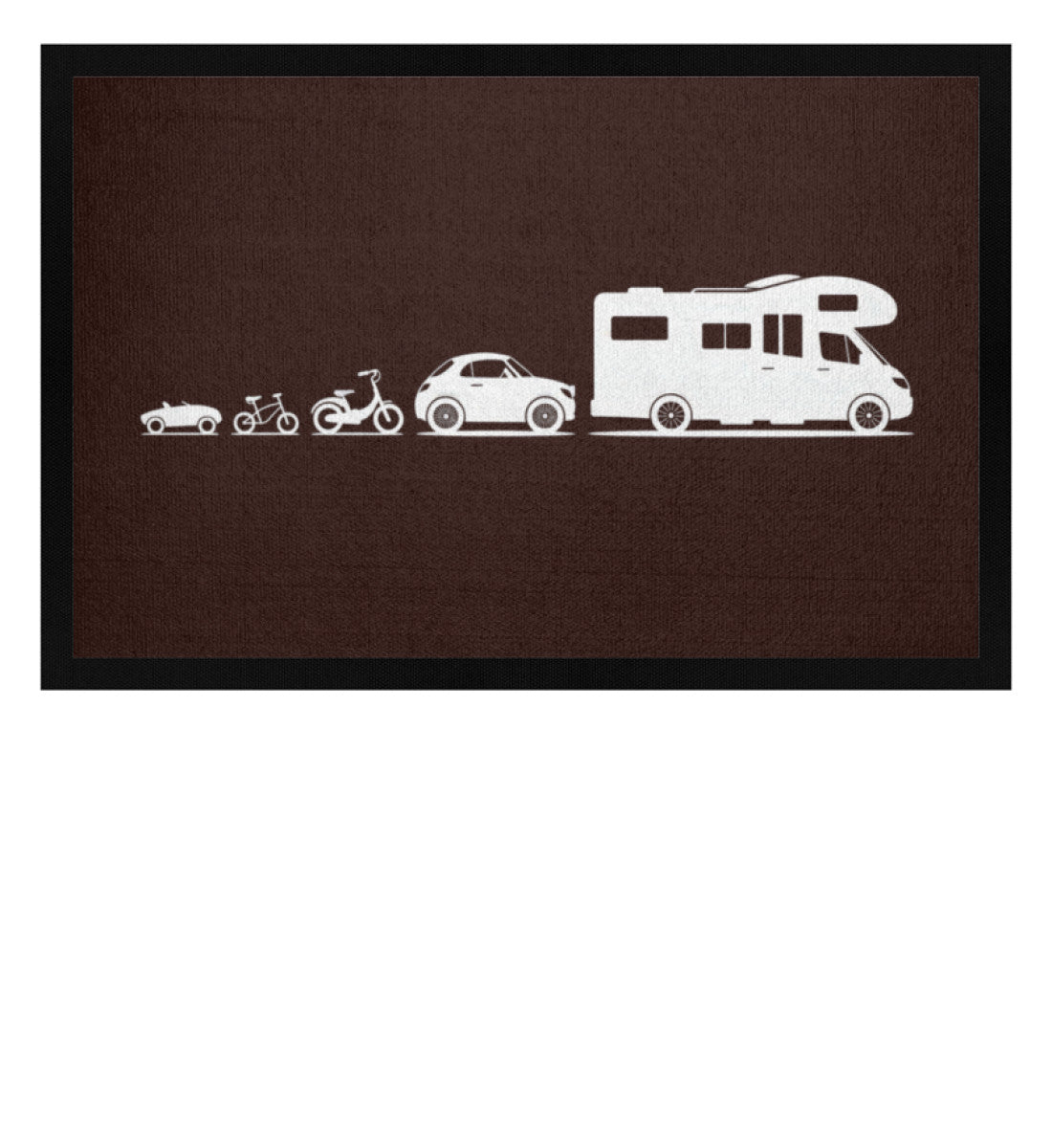 Evolution Wohnmobil - Camping Fußmatte - LazyDonkeyDesign 