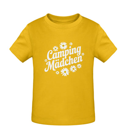 Camping Maedchen . Baby Organic Shirt - LazyDonkeyDesign 