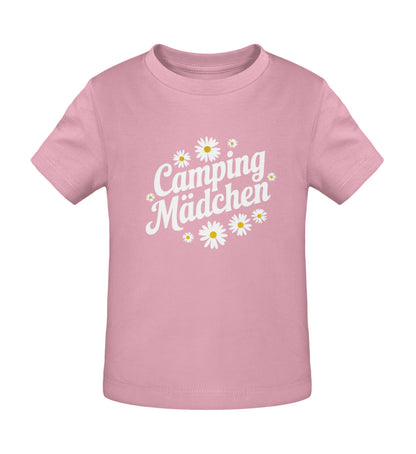 Camping Maedchen . Baby Organic Shirt - LazyDonkeyDesign 