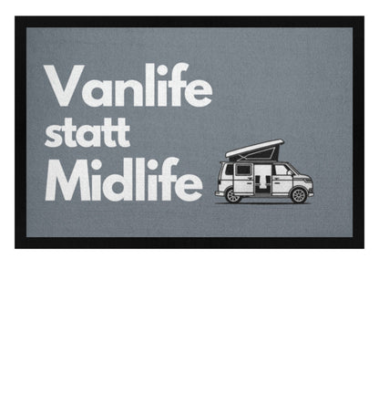 Vanlife statt Midlife - Bulli - Camping Fußmatte - LazyDonkeyDesign 